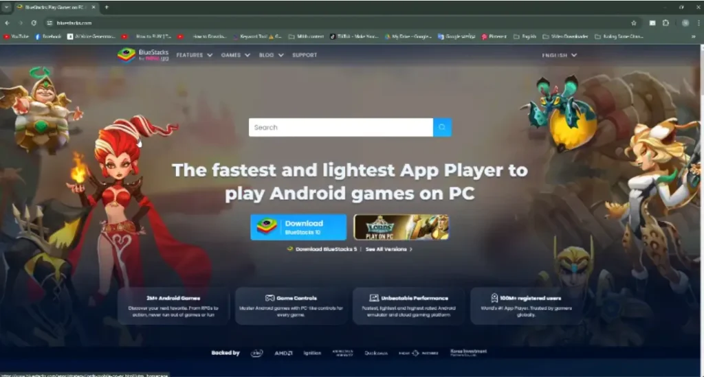 Bluestacks app player for Android games