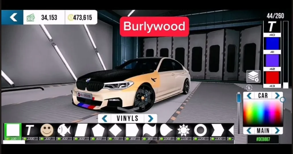 Car Parking Multiplayer Color Codes