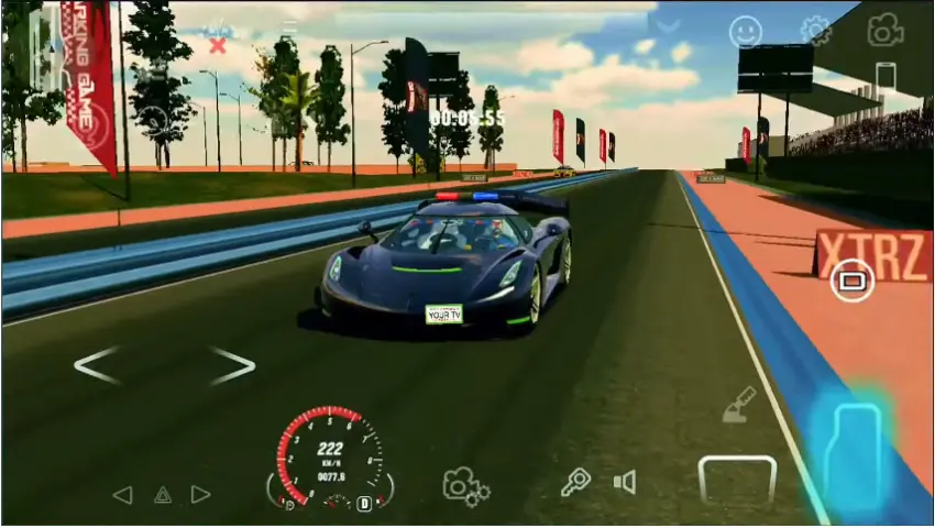 Racing game featuring a Koenigsegg Jesko